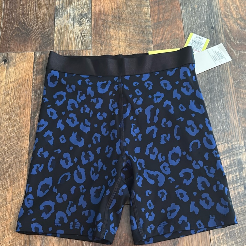 All in motion leopard biker shorts